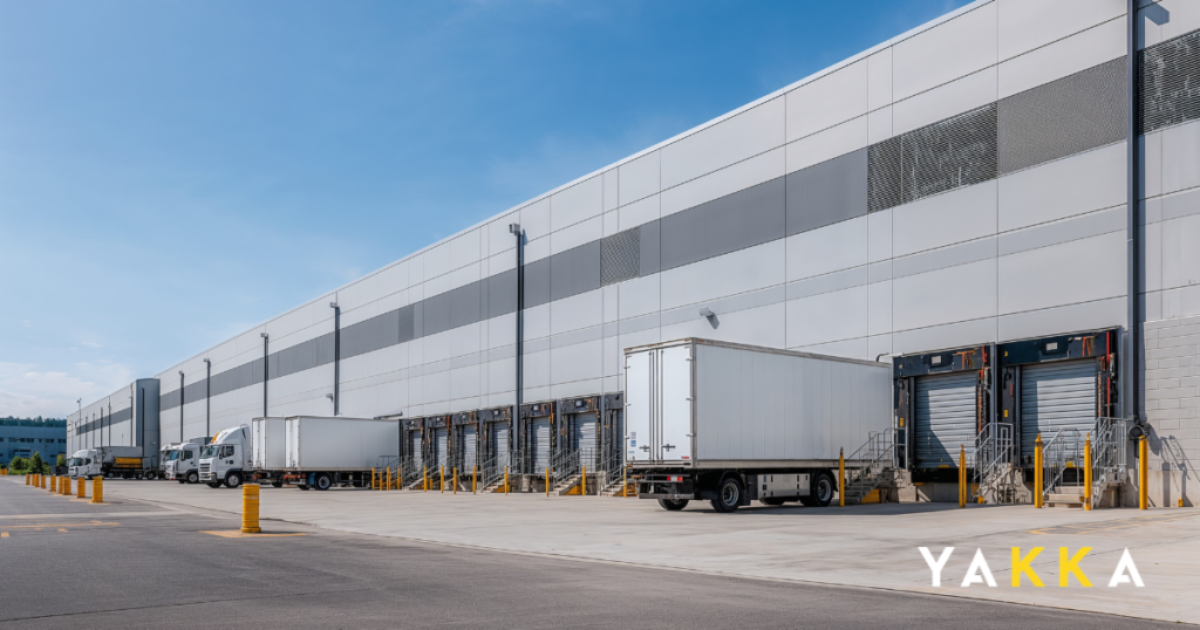 Two commercial trucks parked in a transport yard in metropolitan NSW