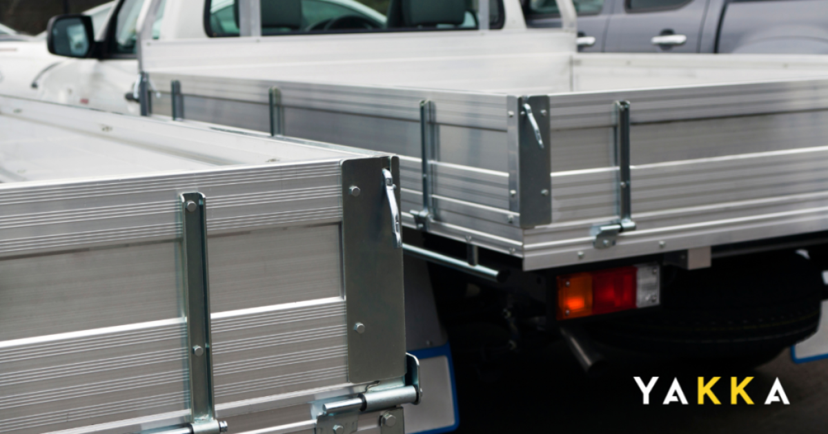 GVM utes lined up ready for deployment at a fire protection company depot in NSW